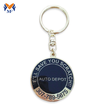 Wholesale metal custom logo coin keychain bezel