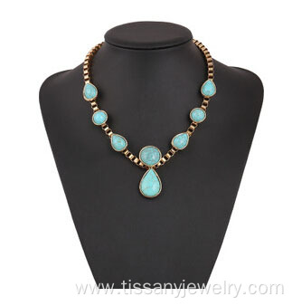 New Fashion Women Blue Turquoise Necklace