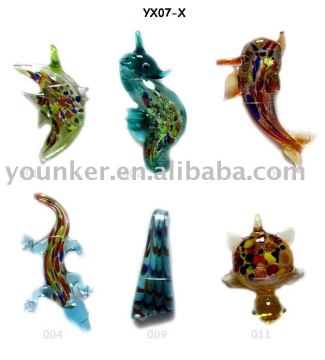 lampwork glass pendant