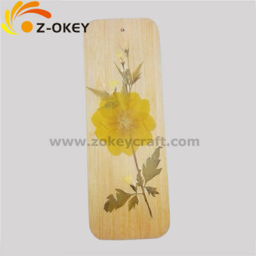 Personalized design Handcrafted Bamboo Bookmark natural bamboo flower design