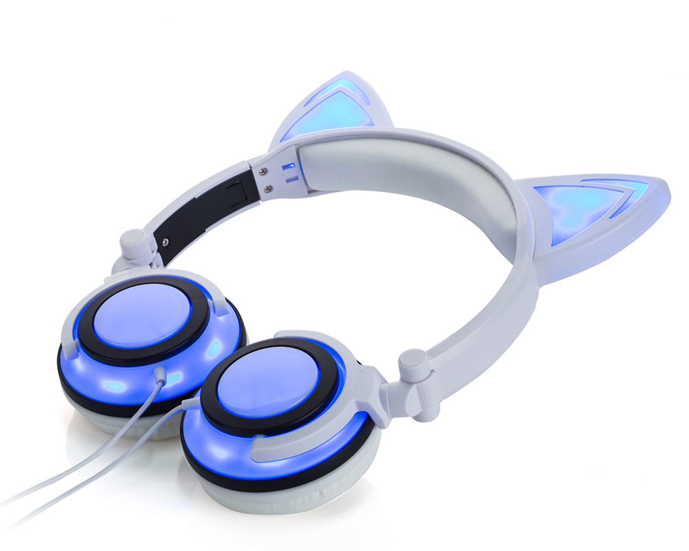 Charging Cat Ear Lighting Headphone For Children