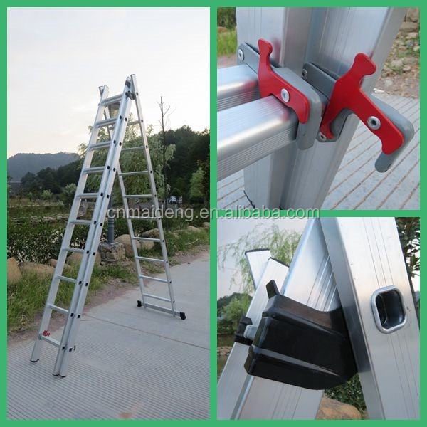 330lb heavy load capacity aluminium extension ladders triple