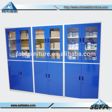 Glass Door Storage Cabinet Lab Furniture Storage Cabinet