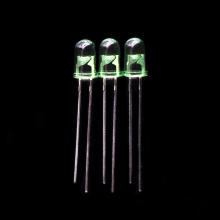 5mm Green LED Green Clear Lens 45 μοιρών