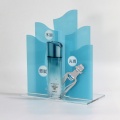 Apex clear blue acrylic tampilan kosmetik makeup berdiri