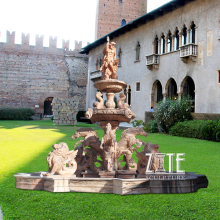 Customized service large marble fountains and water features statue