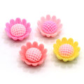 Varios mini dijes de resina en forma de girasol para artesanía hecha a mano cuentas decorativas Slime niñas accesorios para el cabello cuentas