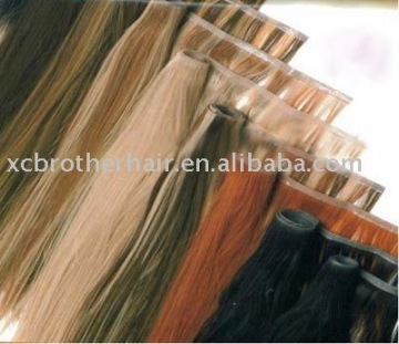 Bright color remi hair hand-tied skin weft