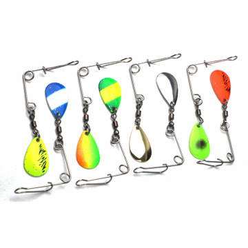 Wholesale 5PCS/BAG 1.5G 3.2G Fishing Spinner Baits DIY Smooth Spoons for Spinner Baits Rigs