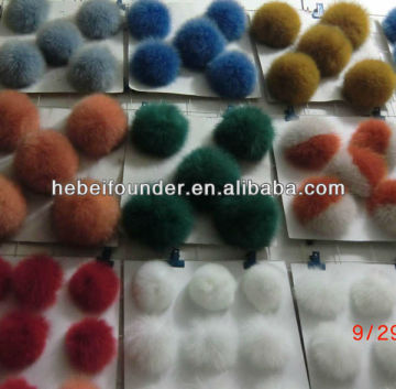Real Rabbit Fur Pom Poms