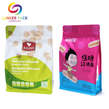 Custom Printed Reusable Plastic Snack Packaging With Zipper