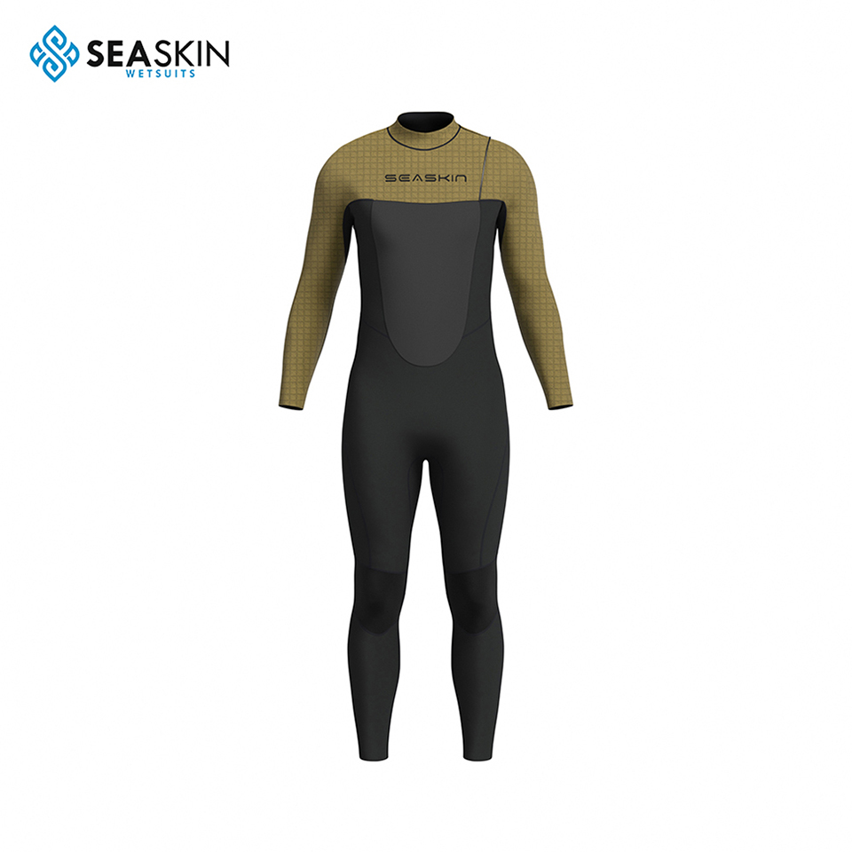 सीस्किन 4/3 मिमी लंबी आस्तीन पुरुष wetsuit सर्फ wetsuit
