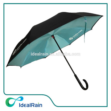 Custom print c handle inverted kazbrella umbrella