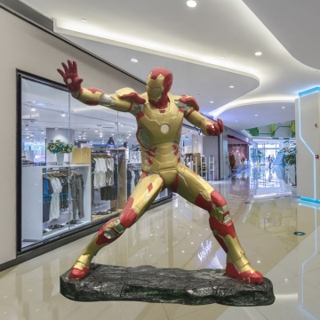 Modern marvel sculpture fiberglass iron man sculpture