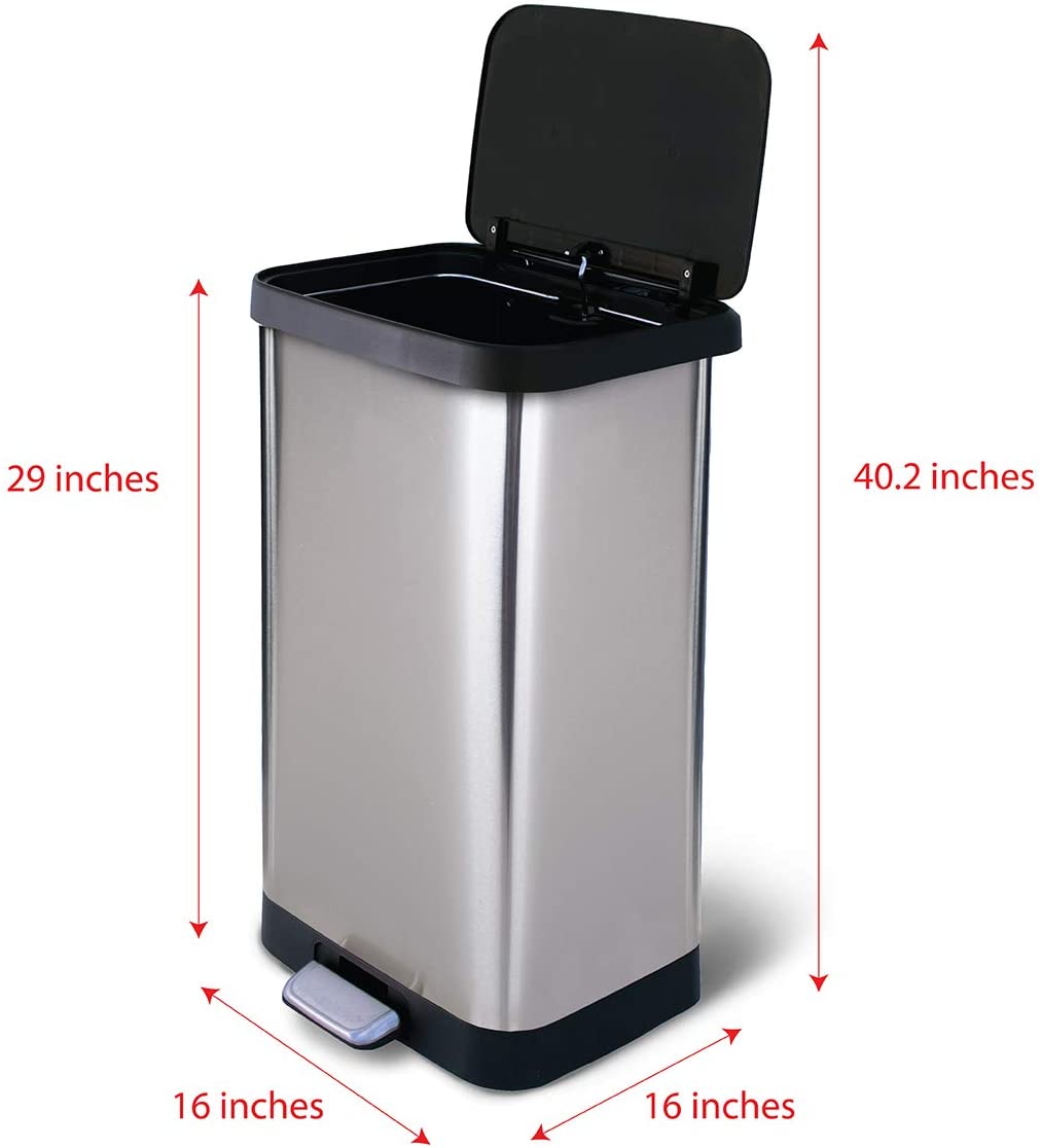 Brise Vue 20 Gallon sensor trash can stainless steel touchless garbage can bins for kitchen, intelligent trash bins metal