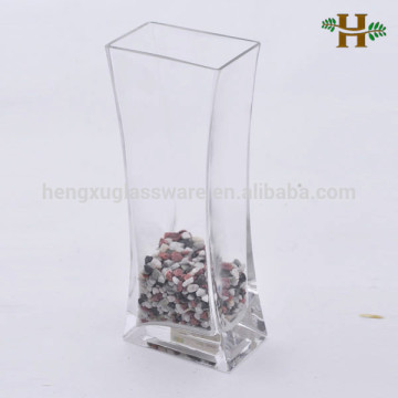 square glass vase,rectangular glass vase,clear glass vase