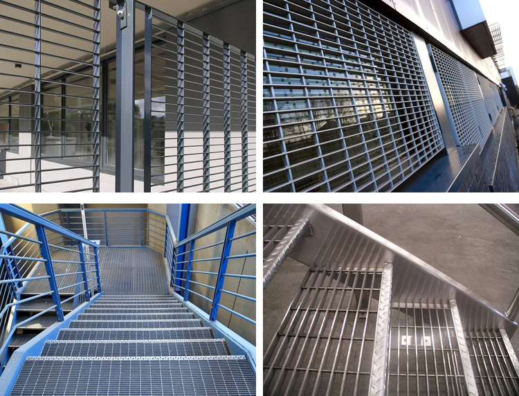 High strength walkway steel bar grating for stairs