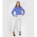 Dames Bengaline broek met garen geverfd