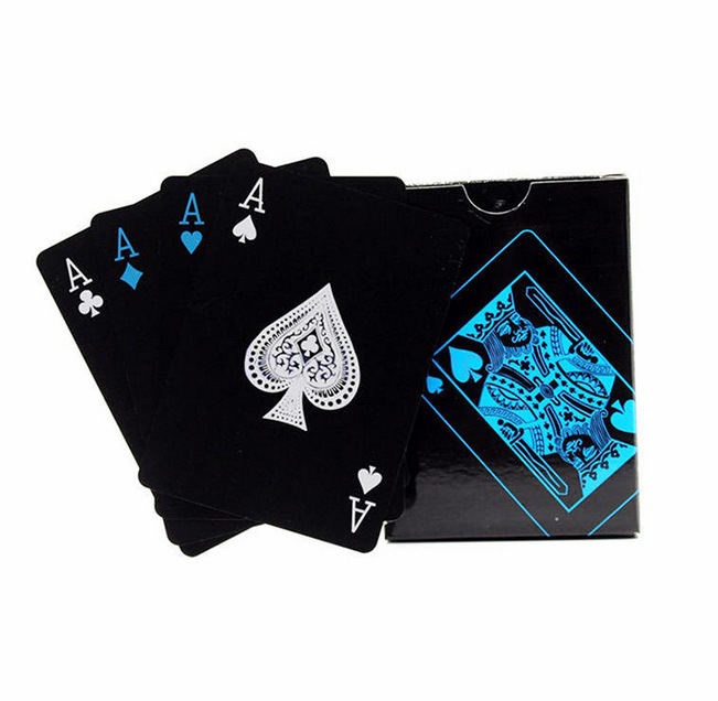 High Quality Plastic PVC Poker Waterproof Black Playing Cards Creative Gift Durable Poker