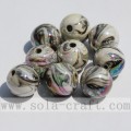 Les couleurs AB dessinent l&#39;impression de perles d&#39;espacement rondes en acrylique pour bijoux à bricoler soi-même