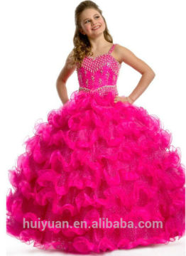hot sell backless spaghetti strap baby gown pink pageant dresses for girls