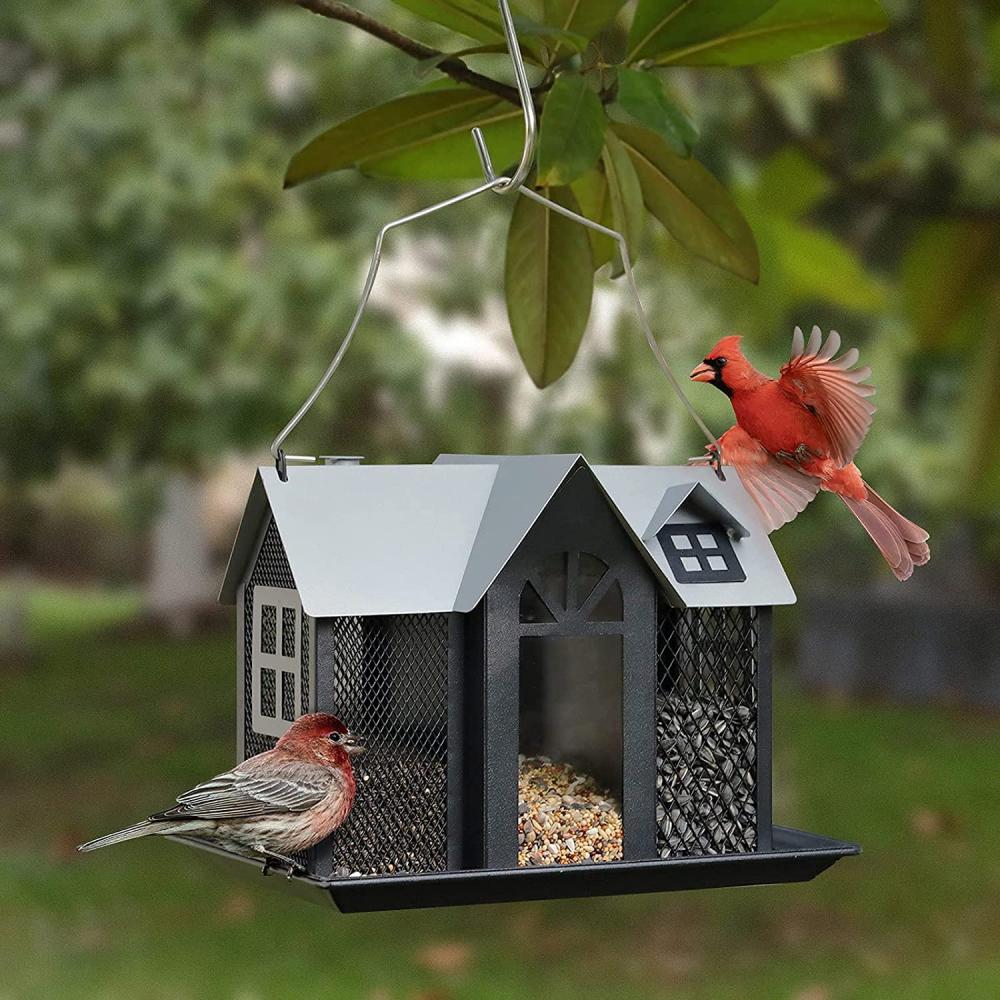 Metal Mesh Wild Bird Feater Home