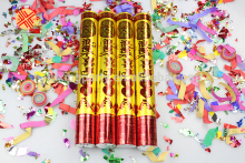Gold confetti Party Popper factory price golden popper