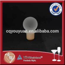 New design crystal frosted glass cap for bottle