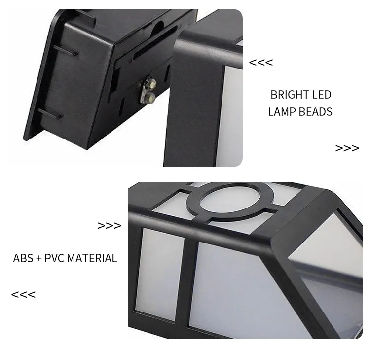 Elegant Modern Black Dual LED Solar Outdoor Wall Light