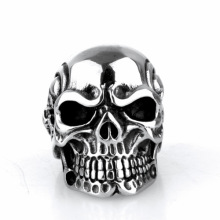 Retro domineering punk ghost head skull rings