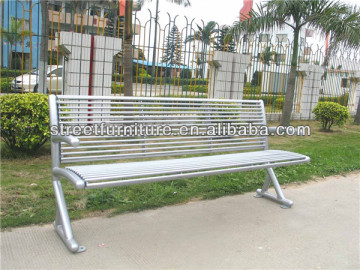 Powder coated steel tube furniture bench/tubular steel outdoor furniture