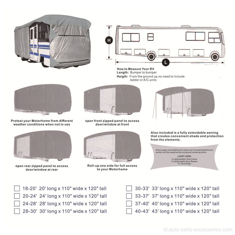 RV Mobil Anti Hail Waterproof RV Self Propelled Mobil Anti Hail