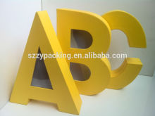 New Designed Environmental Paper Alphabet Shape Box