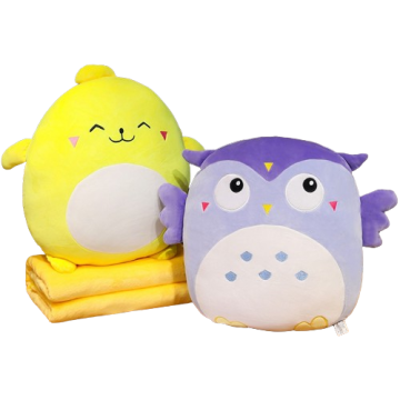 Custom Stuff Animal Plush 2 in 1 Pillow Blanket