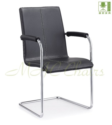 comfortable leather conference room chairs/meeting room chairs with chrome frame leg 1011V