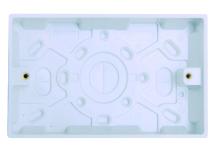 25mm 2 Gang Pattress Box, Without E