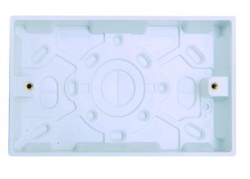 25mm 2 Gang Pattress Box, Without E