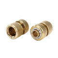 Brass garden hose connector