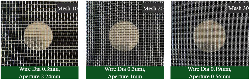 stainless steel 304/316 woven wire mesh screen cloth sieve filter screen