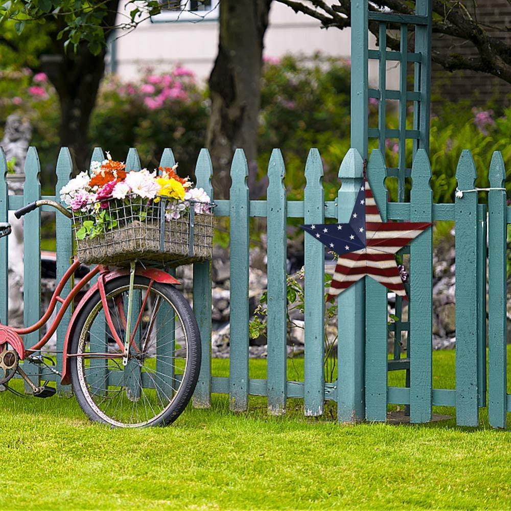 Kim loại yêu nước Old Glory Americana Flag Barn Star