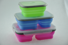 Micro-wave Safe Silicone PP Lunch Box Bowl Seal Food Container