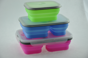Micro-wave Safe Silicone PP Lunch Box Bowl Seal Food Container