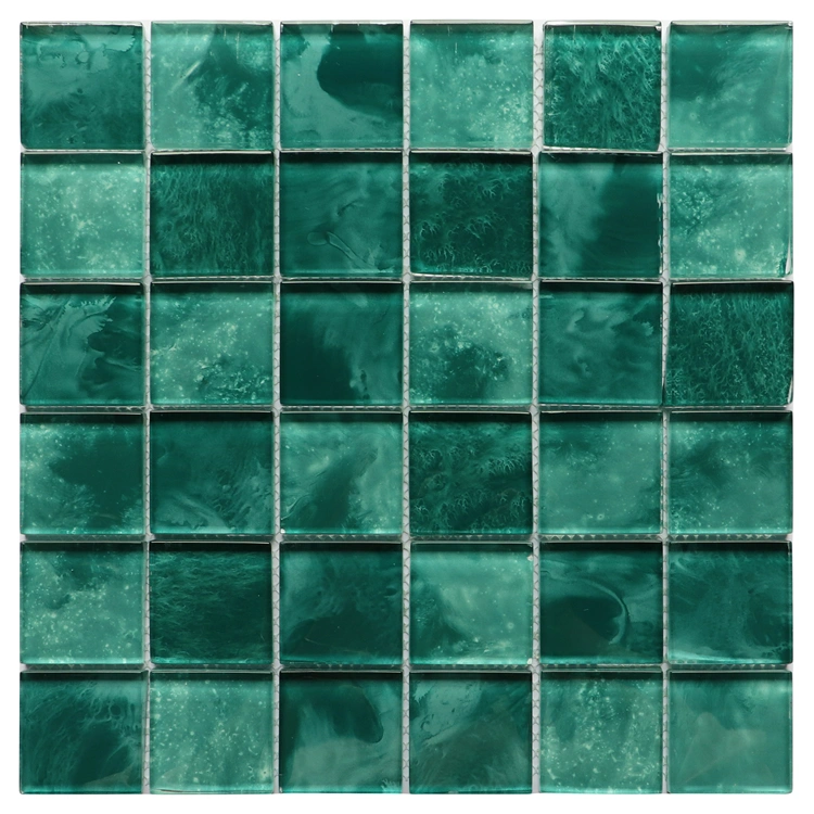 Factory Supply Good Price Green Swimming Pool Glass Mosaic Tiles