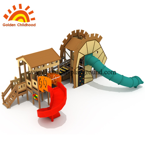 kayu playset luar ruangan untuk anak-anak