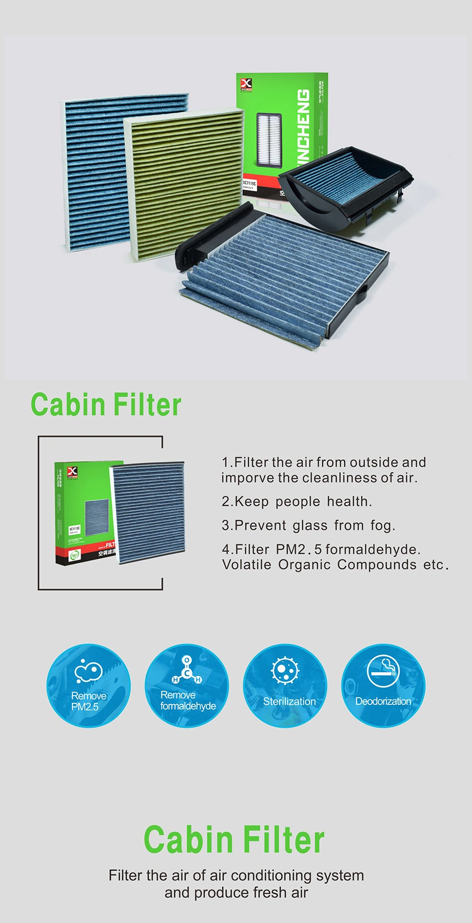 China Supplier High Efficiency Air Filter Paper Cabin Filter 1j0819644A/1j0819644 for Audi A3 Tt/VW Bora Golf New Beetle