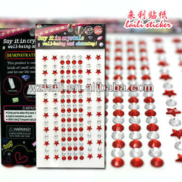 gemstone sticker for decoration/diamond scrapbooking sticker
