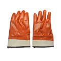 Braune PVC-beschichtete Handschuhe Schaumstoff-Sicherheitsmanschette