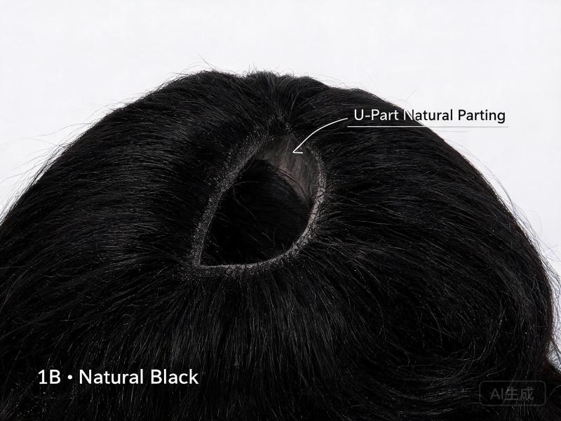 Natural Black U-Part Wig Human Hair