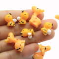 Mini Deer Beef Shape Animal Resin Cabochon 3D Beads 100pcs / bag DIY Toy Decor Cabochon Παιδικά στολίδια στολίδια Slime