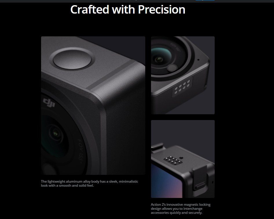DJI New Action Camera DJI Action 2 Power Combo